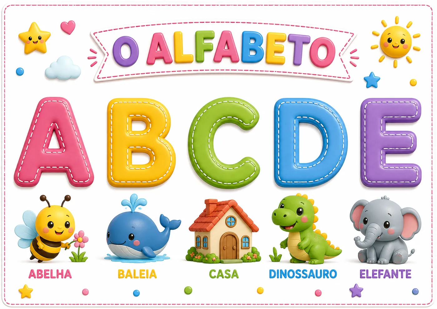 Cartazes alfabeto completo de A a Z