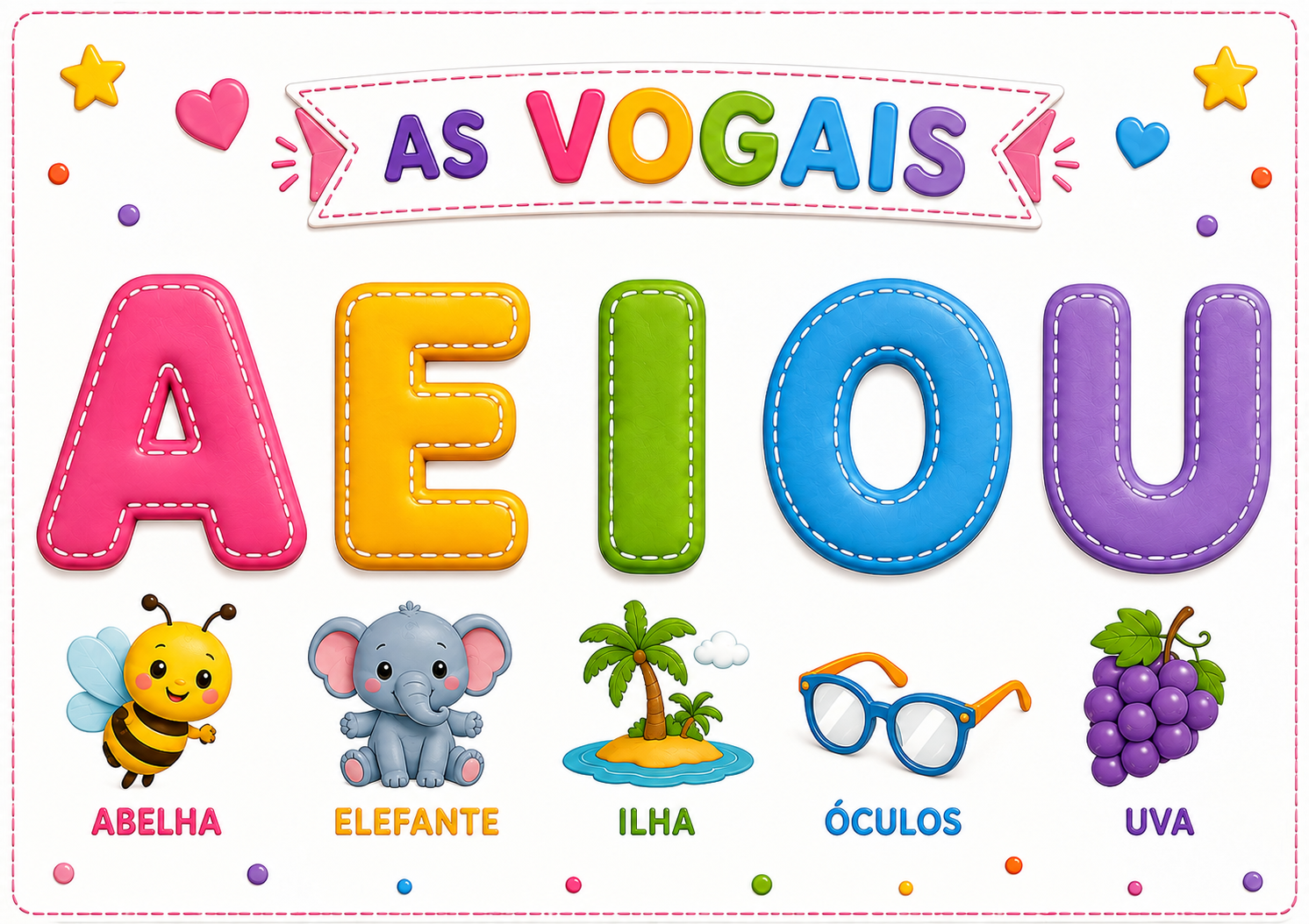Cartaz das vogais